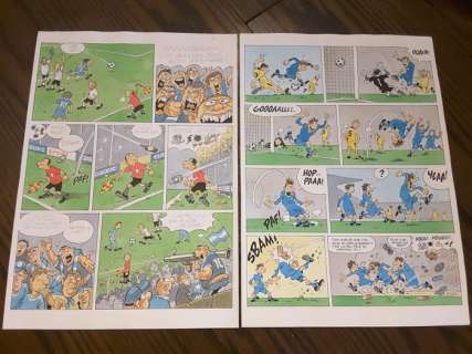Gã¼Rsel, Gã¼Rçan | 2 Original gag pages  - The Champions / Les Foot Furieux | Catawiki