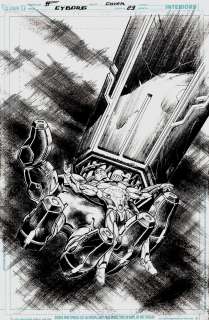 Fabrizio Fiorentino - Cyborg #23 Cover (Final Issue! Cyborg in Gigantic Robot Hand!) 2018