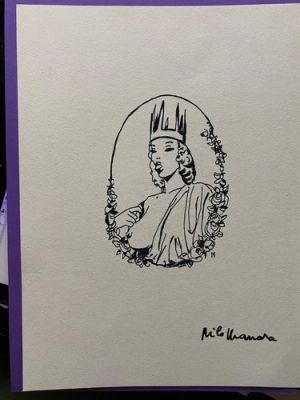 Dessin original à l‘encre signé Milo Manara