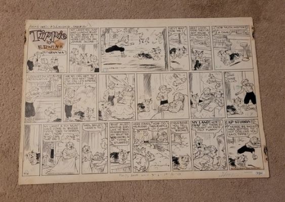Original Edwina Dumm Tippie Comic Strip Art Sunday Page 1950 Female Cartoonist | eBay US (Buy It Now)