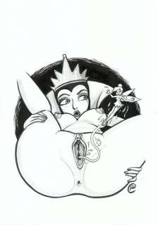 Ramis - 1 Original drawing - Evil Queen & Tinker Bell : Strangers things | Catawiki