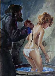 Averardo Ciriello - Original cover for Maghella n. 57. Cm. 36x50,5. Gouache. Mint