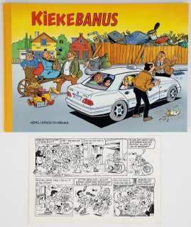 Merho (Robert Merhottein 1948-) / Linthout (Willy Linthout 1953-) / Urbanus (Urbain Servranckx 1949-) - Kiekebanus Liefde en formol. Originele halve plaat 23B + grote hardcover met gele linnen rug in…