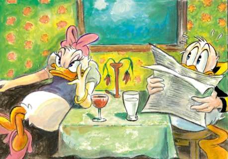 Tony Fernandez - Donald & Daisy Inspired By Judy Drew’s painting "Wine And Roses" (1951) - Hand-Signed | Catawiki