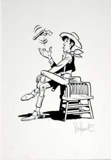 Bonhomme, Mathieu | Lucky luke Encre de chine pour une superbe illustration | Coutau Bégarie