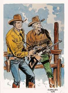 Caracuzzo, Giancarlo - 1 Original colour drawing - Tex & Carson - 2024 | Catawiki