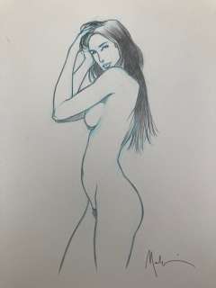 Malfin, Nicolas - 1 Original drawing - Nu | Catawiki