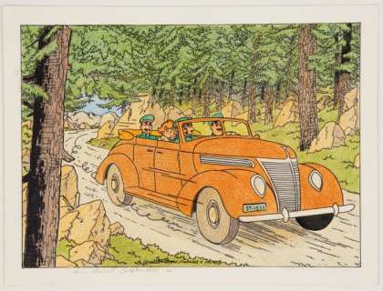 Wasterlain, Marc - 1 Original colour drawing - Jeannette Pointu - Hommage à Hergé | Catawiki