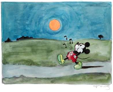 Tony Fernandez - Mickey Mouse Inspired By Paula Modersohn-Becker (1900) - Original Painting - Hand Signed | Catawiki