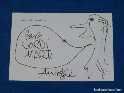 DIBUJO ORIGINAL DE ANTONIO MINGOTE , 16 X 11 CM, BUEN ESTADO