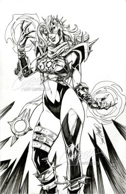 J. Scott Campbell | Original Art: Fantastic Four #6 "Invincible Woman"/"Malice" (2025) | J. Scott Campbell