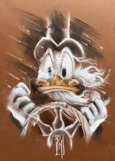 Mottura, Paolo - 1 Original colour drawing - Picsou | Catawiki