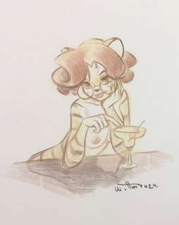 Willem, Étienne - 1 Original colour drawing - Les Ailes du singe - Betty Laverne - 2024 | Catawiki