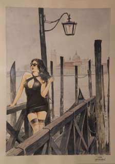 Raimondo, Luca - 1 Original colour drawing - Eva in Venice - 2025 | Catawiki