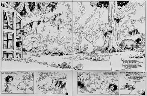 Seron, Pierre - 2 Original page - Les Petits Hommes T38 - page 6 & 7 - Miss Persil - 2001 | Catawiki