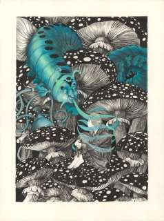 Daria Schmitt - Caterpillar, Illustration originale réalisée pour le projet Wonderland, variation sur Alice