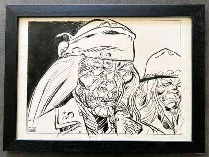 Gir (Giraud, Jean) - 1 Original drawing - Blueberry - Geronimo | Catawiki