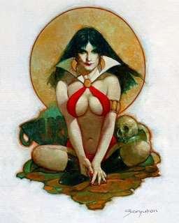 Sanjulian, Manuel - 1 Vampirella : L’icône dévoilée - Original Oil Painting - Hand Signed | Catawiki