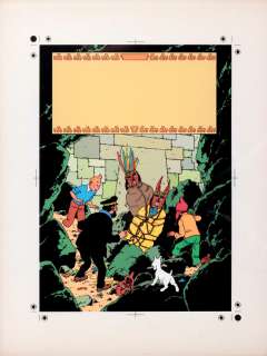 Hergé_ (Studios) | Tintin, bleu de coloriage imprimé sur carton… | Millon