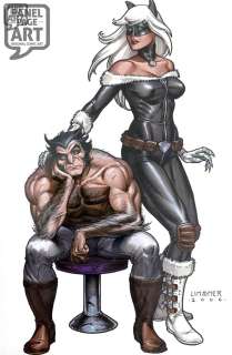 Joe Linsner - Wolverine And Black Cat - Claws Tpb - Back Interior Cover Painting