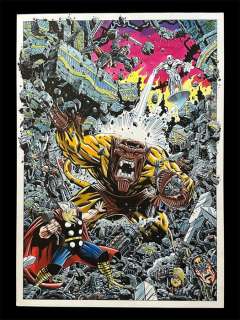 Comolo, Giorgio - 1 Original colour drawing - The Silver Surfer, Thor - Tribute to Jack "The King" Kirby - 2000 | Catawiki