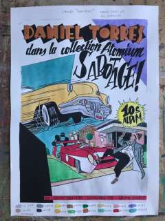 Torres, Daniel - 1 Original colour drawing - Ilustración para cartel Sabotage! - 1983 | Catawiki