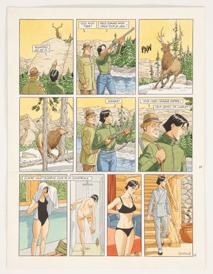 André Juillard - "Léna dans le brasier" Story page 42 original art (Dargaud, 2020). This rare and splendid page…