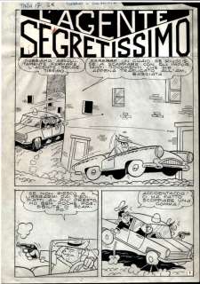 Colantuoni, Tiberio - 12 Original page - Tiramolla #17 - "Sfortunino L’agente segretissimo" - Storia originale completa - 1967 | Catawiki