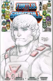Freddie E. Williams II | He-Man Pencil Head SketchLimited Ed. Turtles of GrayskullBlank | Freddie E. Williams II