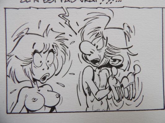 Seron - 1 Original page - De Mini-Vrouwtjes - Le Petites Femmes - P.F.4. - [pagina 15] - 2004 | Catawiki