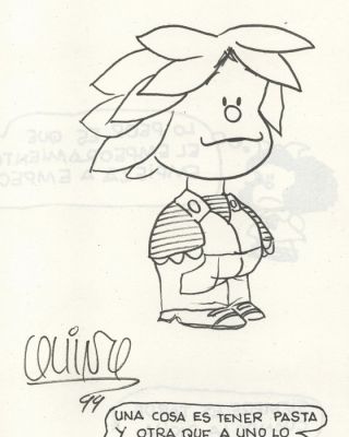 Quino Dessin à l’encre original (section supérieure) - Miguelito – Hand Signed – 1999 | Catawiki