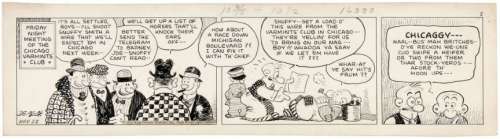 â€œBARNEY GOOGLEâ€ 1935 DAILY STRIP ORIGINAL ART BY BILLY DEBECK. | Hake’s