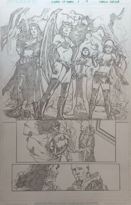 Sergio Dávila (Pencil) Original page - Swords of Sorrow - Swords of Sorrow #2, Page 4
