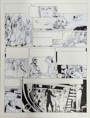 Marc Bourgne - 1 Pencil drawing - Barbe Rouge - Le chemin de l’inca pl06