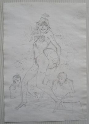 Hermann - 1 Original preliminary page - Jeremiah - schets cover - Wie is blue fox - 2002 | Catawiki