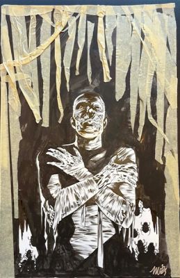 UNIVERSEAL MONSTERS THE MUMMY #2 MICHAEL WALSH ORIGINAL COVER ART | Scott’s Collectables