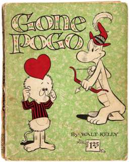 "GONE POGO" BOOK BACK COVER ORIGINAL ART BY WALT KELLY. | Hake’s