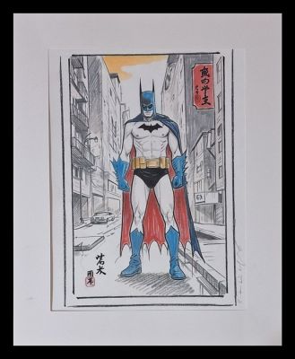 Emma Wildfang - 1 Œuvre originale - Batman - Street Legends – Urban Sumi Edition | Catawiki