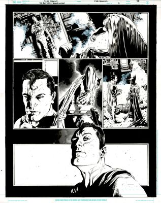 The Bat-Man: Second Knight #3 p.38 - Superman Stops Bat-Man’s Beatdown! | Comic Book Art Gallery