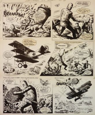 Kearon, Ted - 1 Original page - Archie de man van staal - Robot Archie In No Man’s Land - 1969 | Catawiki