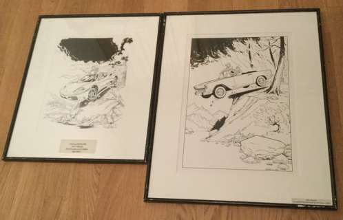 Denayer C. / Henriet a. | 2 Hommages originales Ã  Jean Valhardi  - Rendez vous sur le Yukon  - (2003) | Catawiki