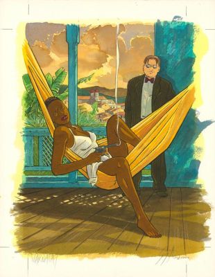 Warnauts Et Raives | Couverture originale du mensuel Vécu, accompagnée de sa mise en couleurs - La Mort comme un piment - L’Orfèvre | Daniel Maghen