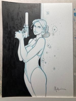 Malfin, Nicolas - 1 Original drawing - Golden City - Amber - 2026 | Catawiki