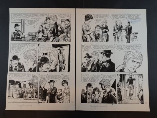 Tarquinio Sergio; D’Antonio, Gino - 2 Original page - Storia del West: Vento Caldo - 1980 | Catawiki
