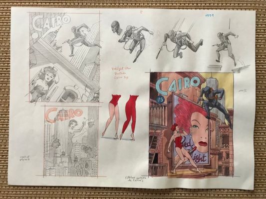 Daniel Torres - 1 Original colour drawing - Redlight Star - Cover sketch - 1991 | Catawiki