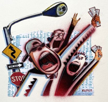 Peter Kuper - 1 Illustration originale - New York Times Magazine - 1994 | Catawiki