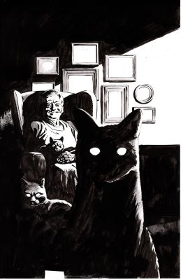STUFF OF NIGHTMARES CAT IN THE COFFIN #1 ORIGINAL COVER ART BY ADAM GORHAM | Scott’s Collectables