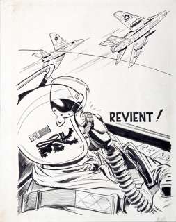 Weinberg - Lot 624 - Dan Cooper, illustration à l‘encre de Chine et…