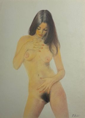 Daniel Grémi - 1 Original drawing - Dessin original érotique - Jolie Italienne - 1969 | Catawiki