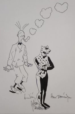 Schwartz, Olivier - 1 Original drawing - Spirou - La femme Léopard | Catawiki